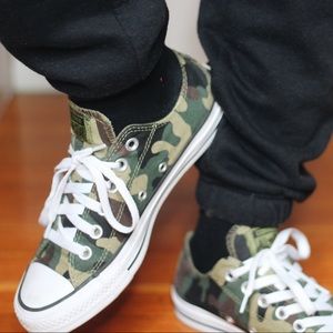 Camouflage Low Top Converse Sneakers